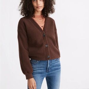 Madewell (Re)source Cropped Fleece Cardigan